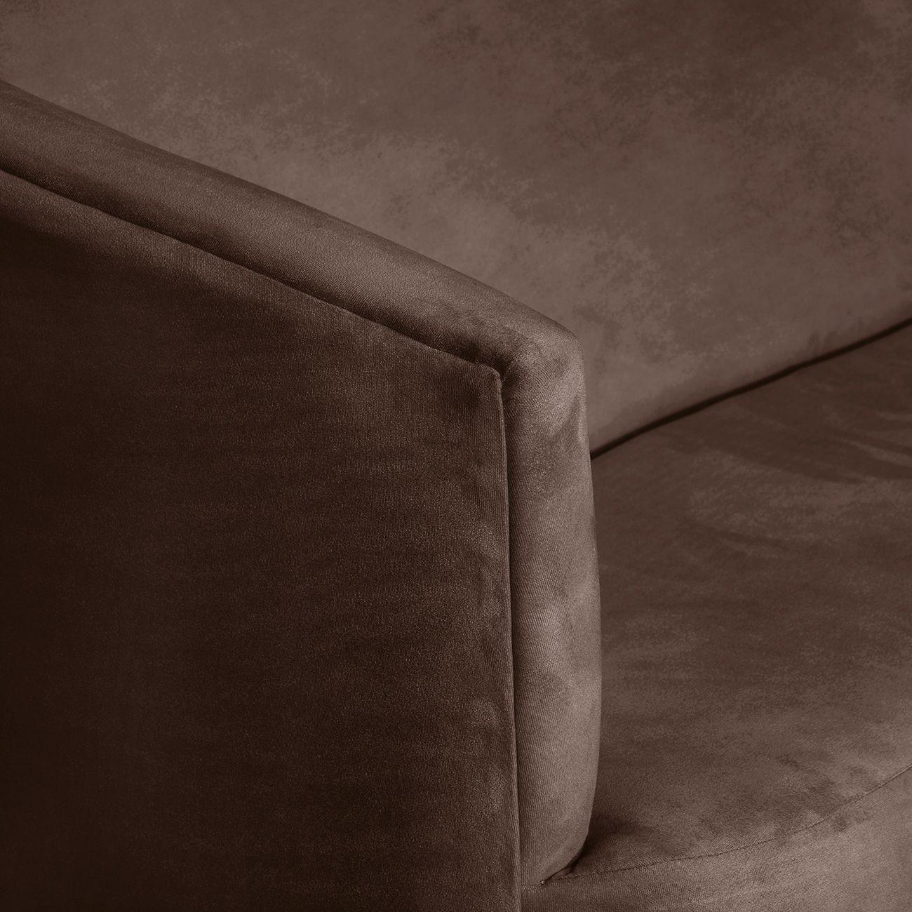 SOFA 2C OSLO FELPA  CHOCOLATE 160X80X70-3