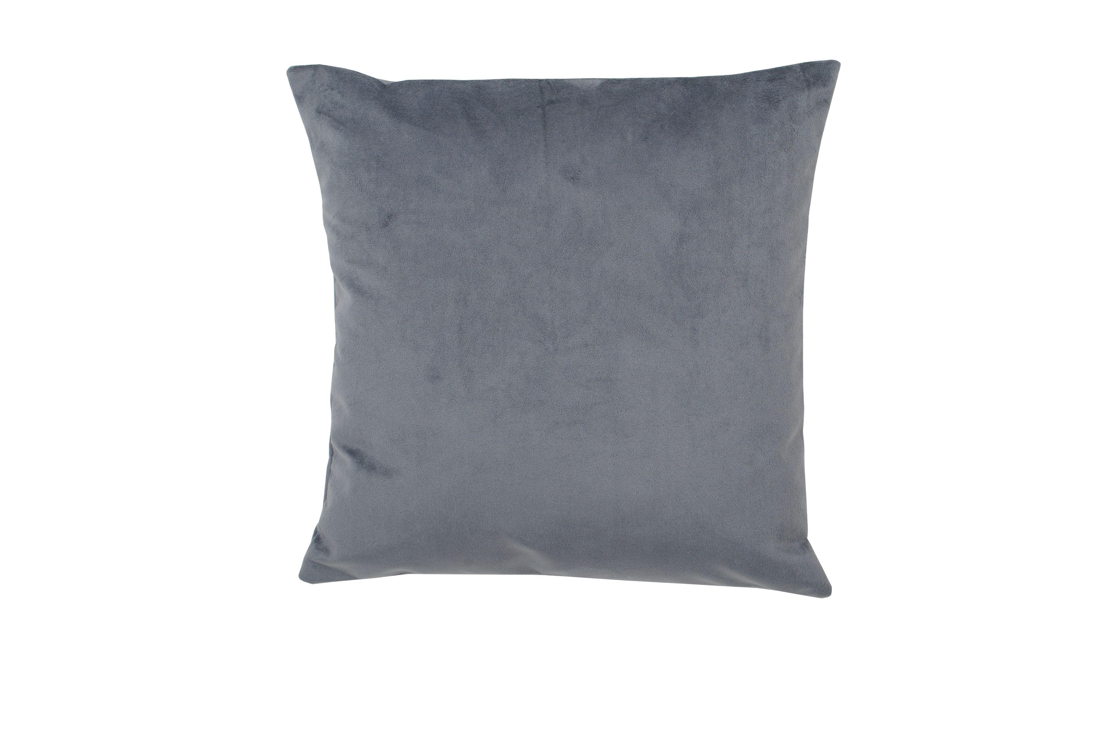 Set 4  Cojines Tela  40x40   Lona Keila gris  y Felpa  gris-2