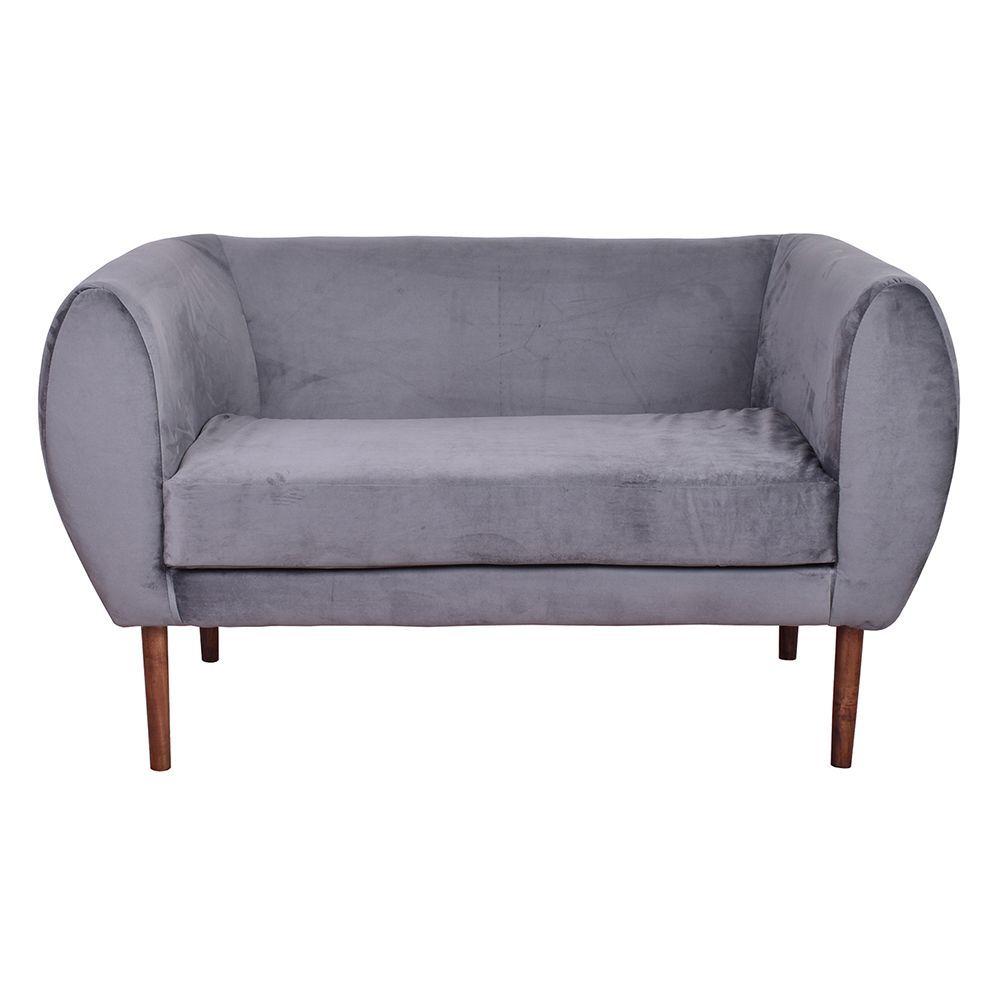 Sofá Masel 2C Curvo 130x70x78 cm  Gris-0