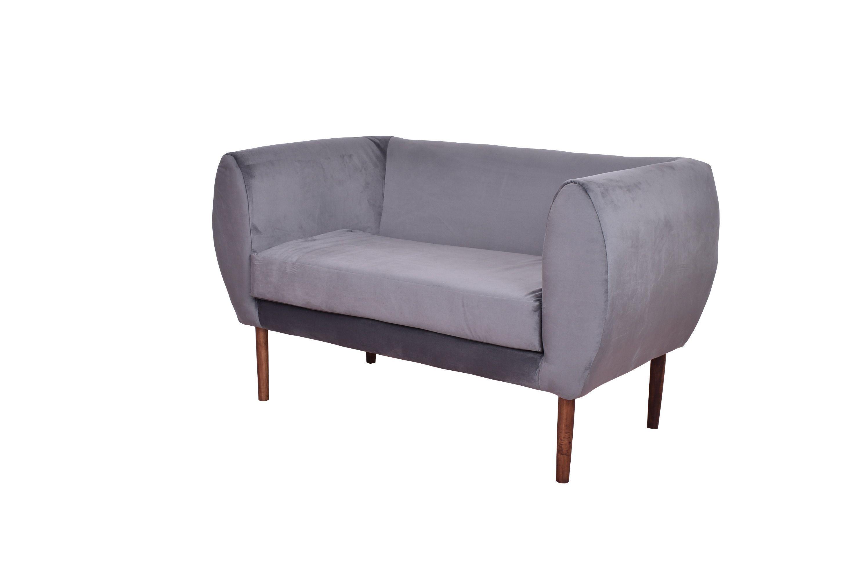 Sofá Masel 2C Curvo 130x70x78 cm  Gris-5