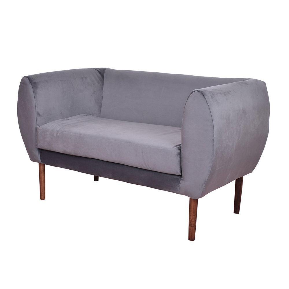 Sofá Masel 2C Curvo 130x70x78 cm  Gris-7