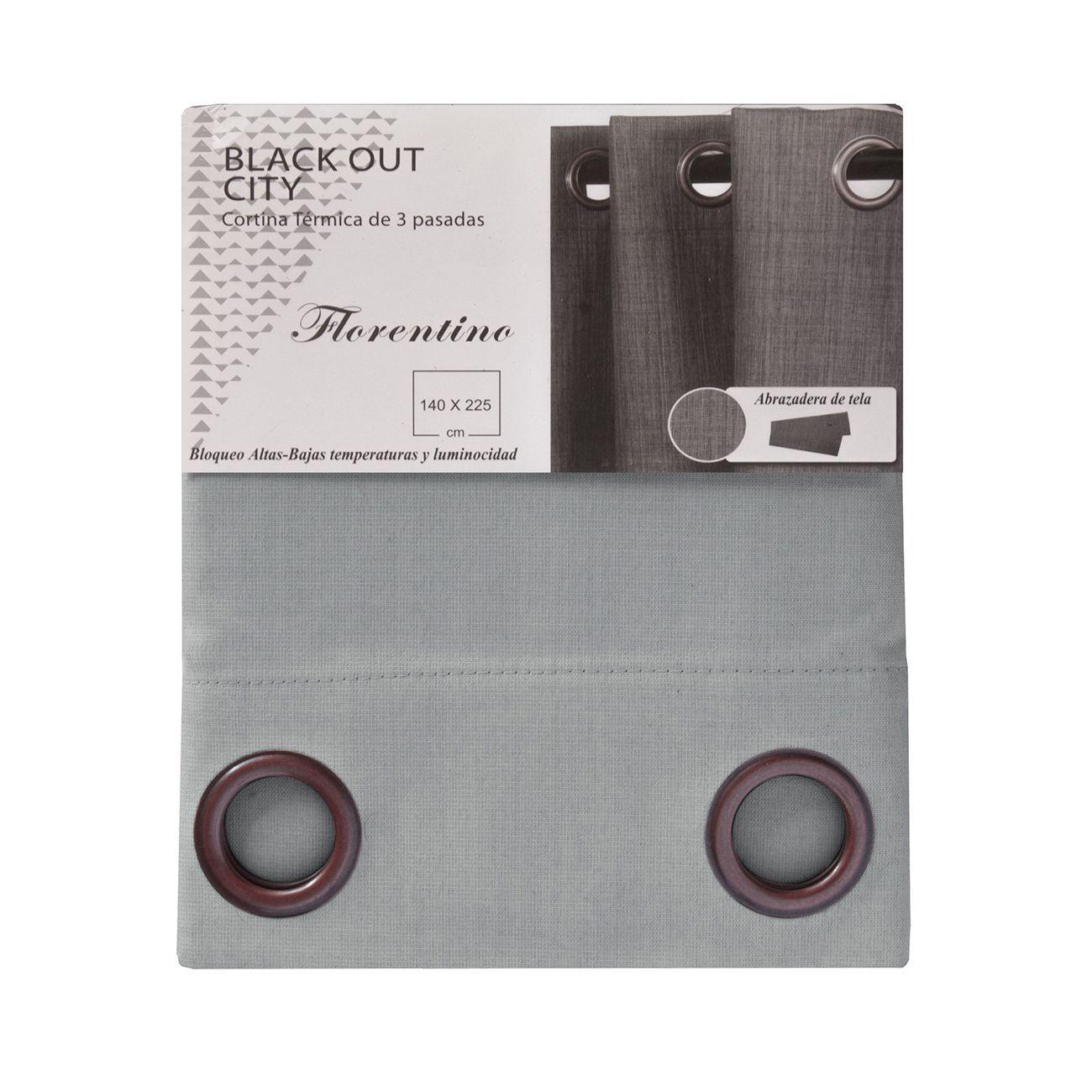 Cortina Black out Masel City Gris claro-2