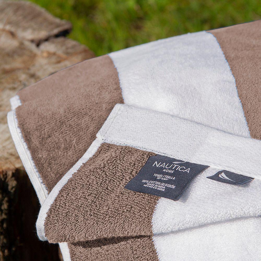 Toalla de Playa Nautica Home 160x80 Rayas Beige-2