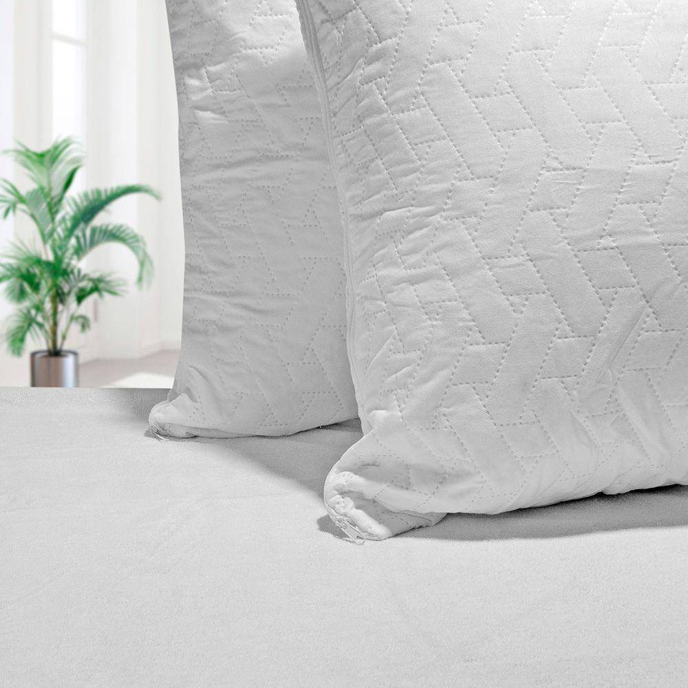 Set Cubre colchón impermeable  2PL y 2 Protectores de Almohadas 50x70 -2
