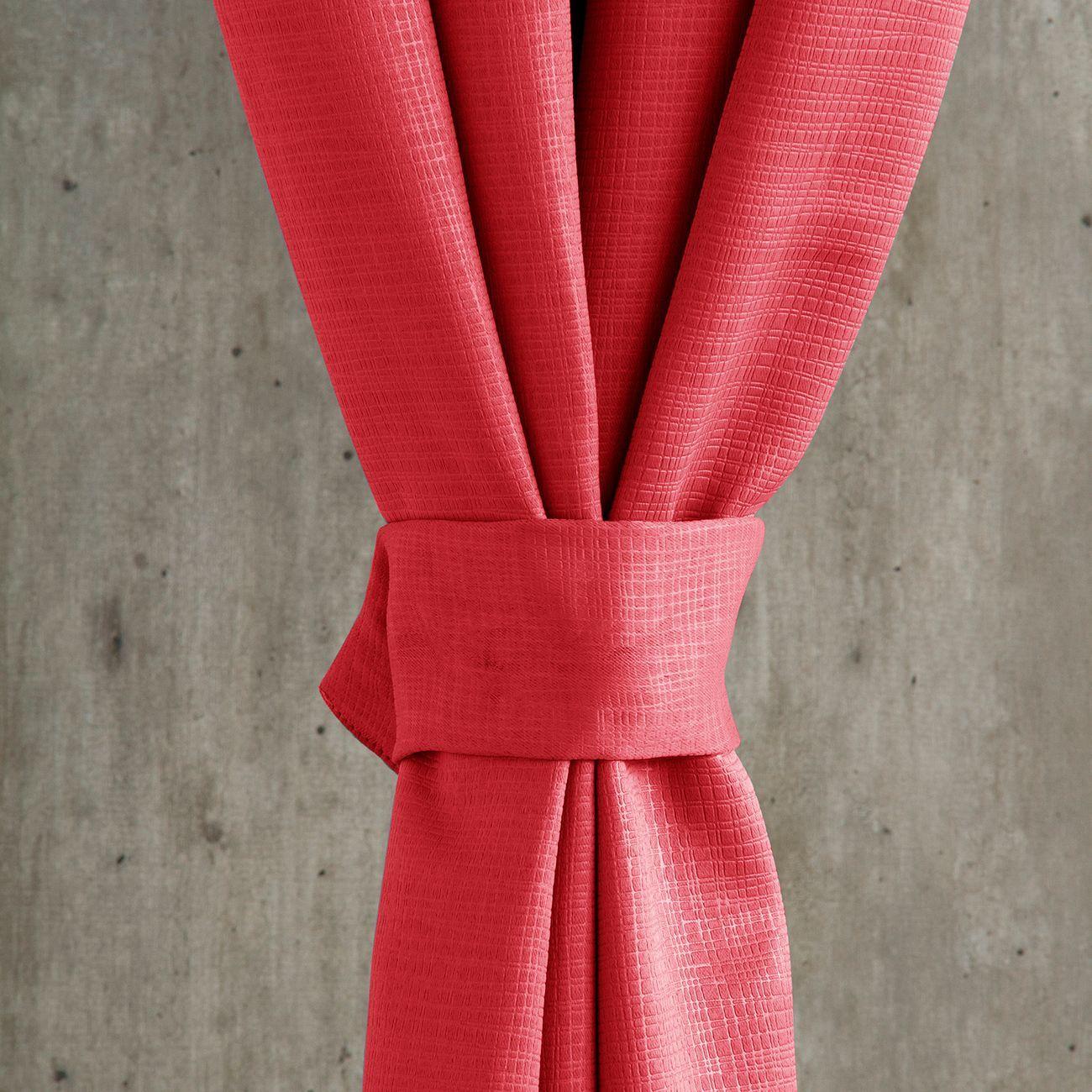 Set Cortina 2P Embossed Rojo-2