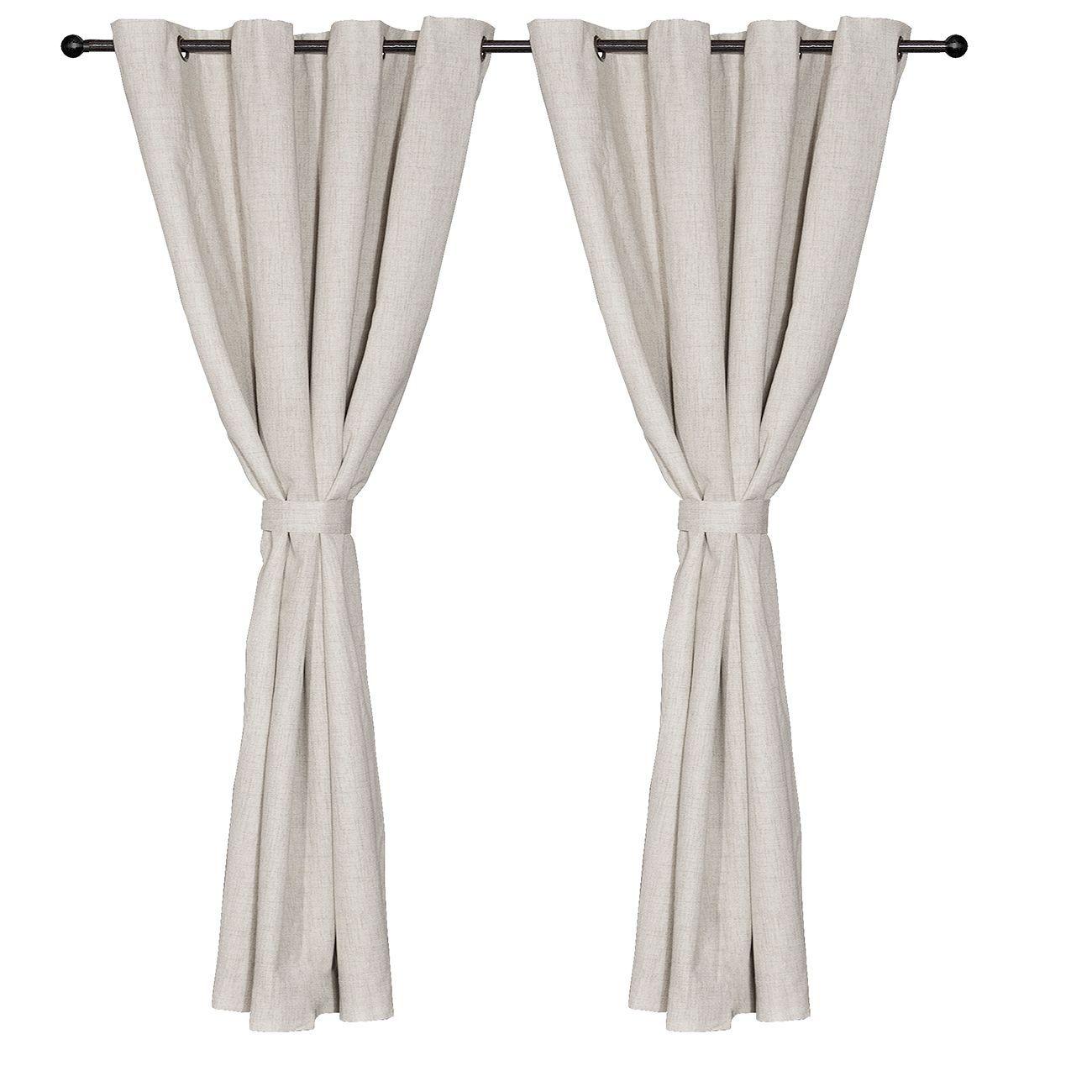 Set Cortina Masel B.O Lino Blanca 140 x 225-2
