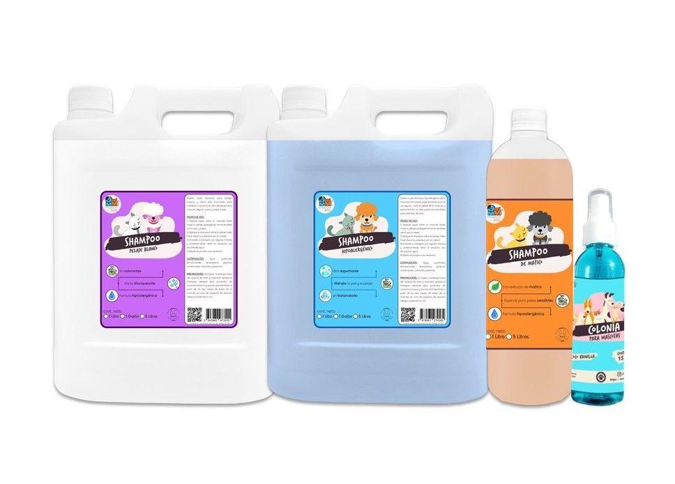 Kit Shampoo Pelaje Blanco + Hipoalergénico + Matico+ Colonia-0