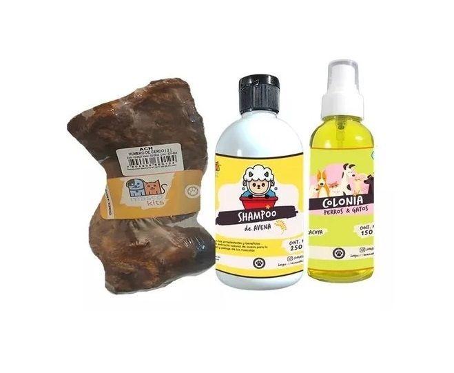 Hueso Humero Cerdo 100% Natural + Shampoo +  Colonia-0