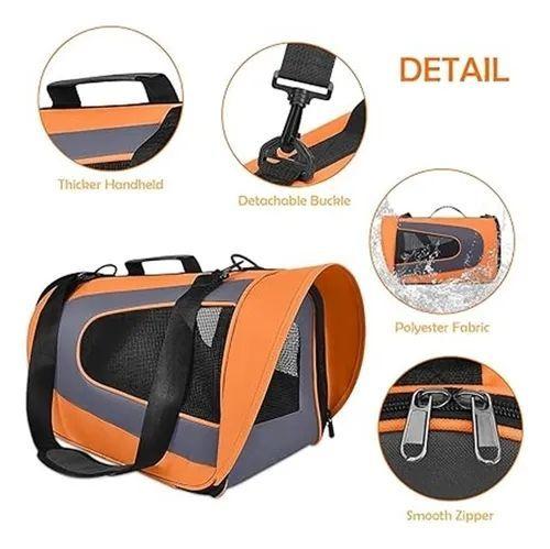 Bolso Transporte Mascotas Pequeño 36x21,5x23,5cm Naranja-6