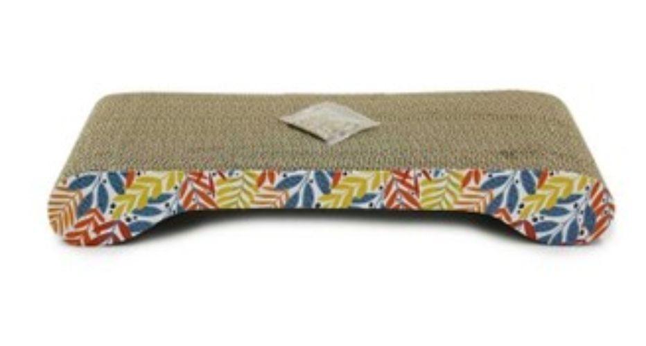 Rascador Para Gatos Con Catnip Diseño Flores 48x18 Cm-0