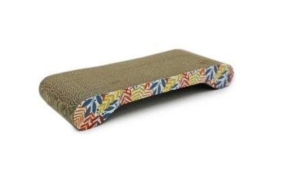 Rascador Para Gatos Con Catnip Diseño Flores 48x18 Cm-3