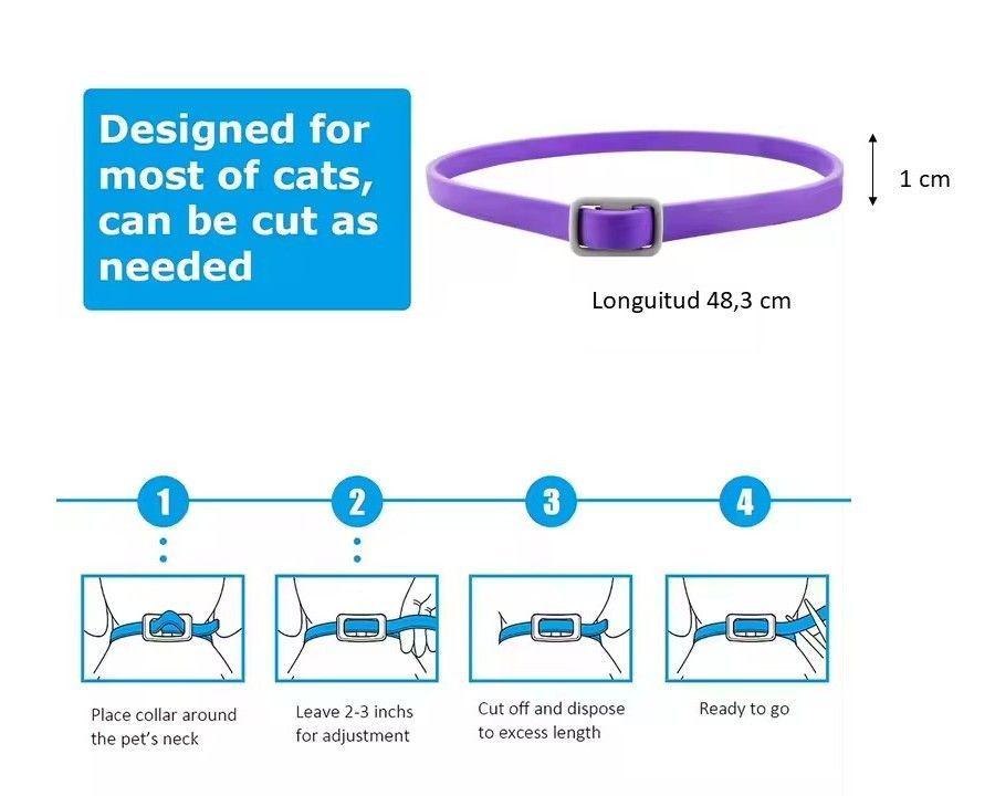 Pack 4 Collar Para Gato Con Feromonas Relajante Calmante-1