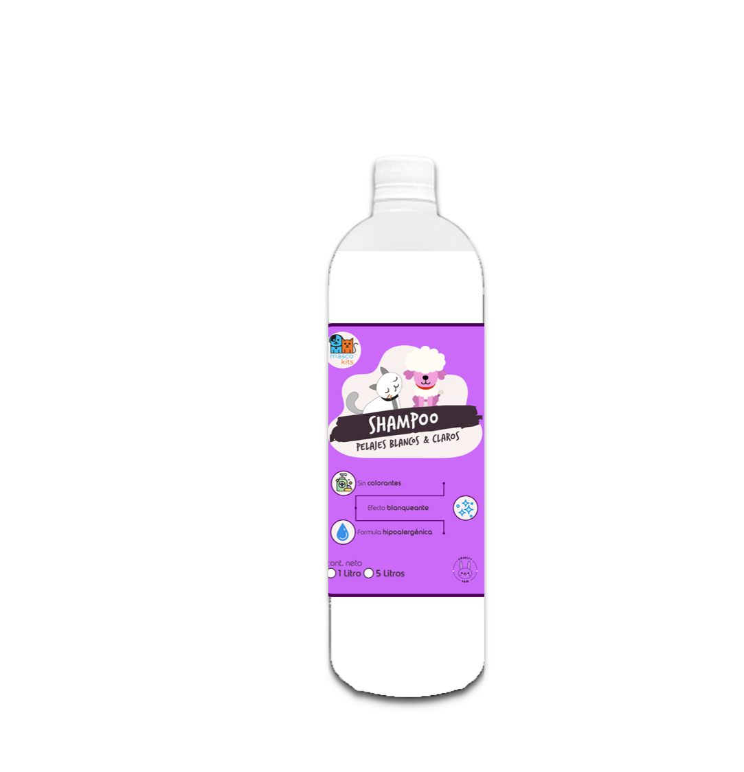 Kit Shampoo Para Perro Pelaje Blanco 1lt + Peine-1