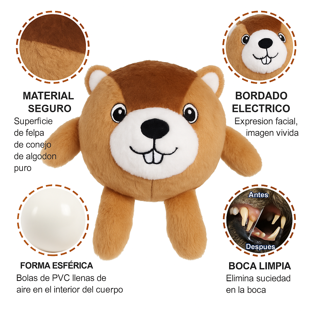Juguete De Peluche Pelota Masticable Para Perros Mascotas-3