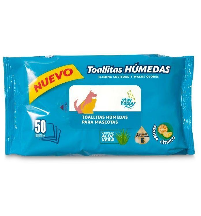 Toallitas Húmedas Para Limpieza Mascotas X50 Stay Happy-0