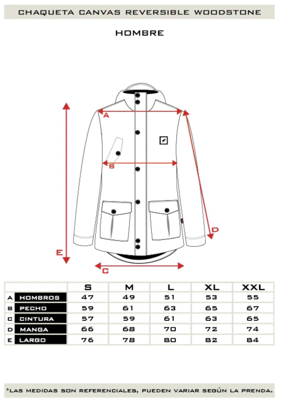 Chaqueta Canvas Reversible Woodstone Hombre Falcone-7