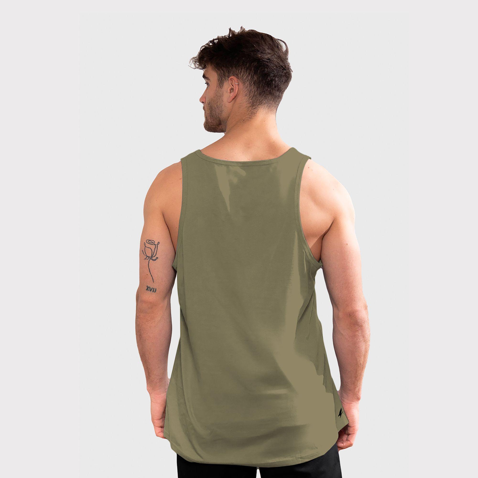 Polera Orgánica Sin Mangas Classic Logo Hombre Falcone-1