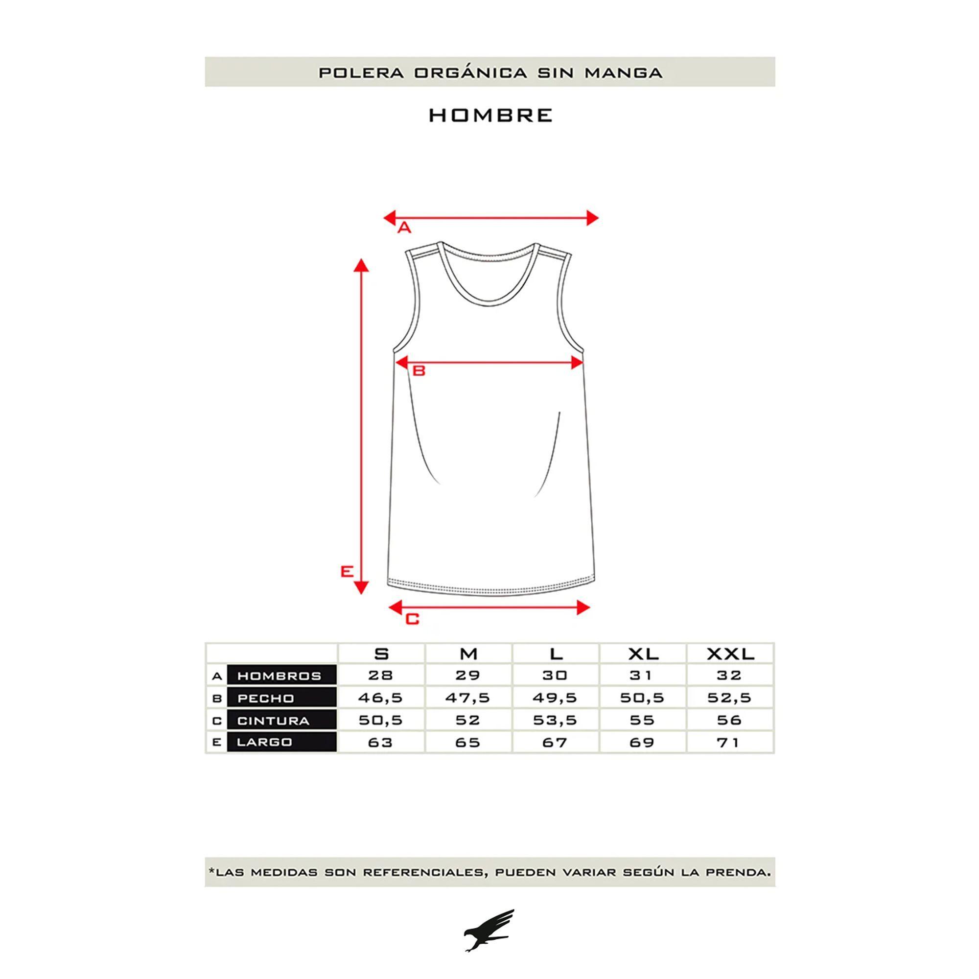 Polera Orgánica Sin Mangas Classic Logo Hombre Falcone-4