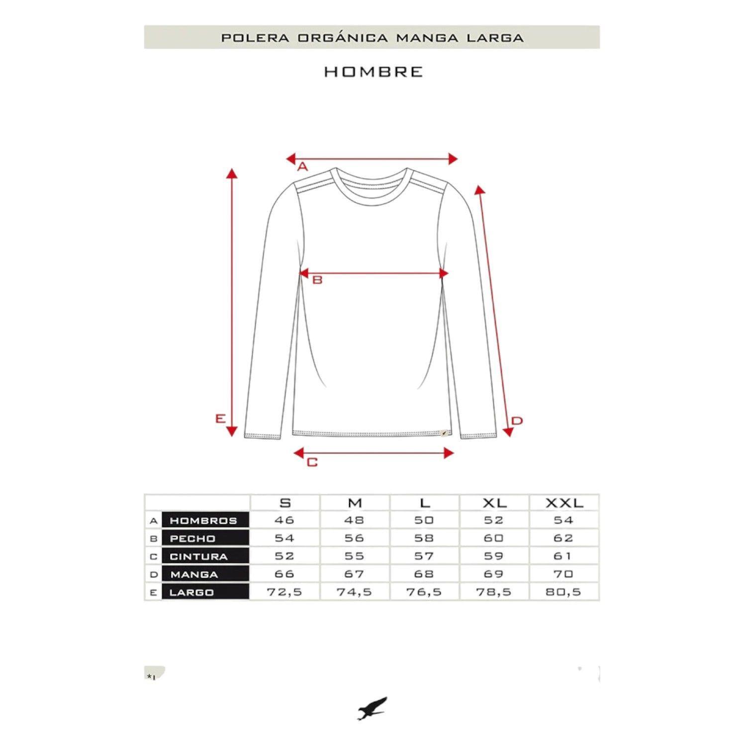 Polera Orgánica Manga Larga Vertical Logo Hombre Falcone-3