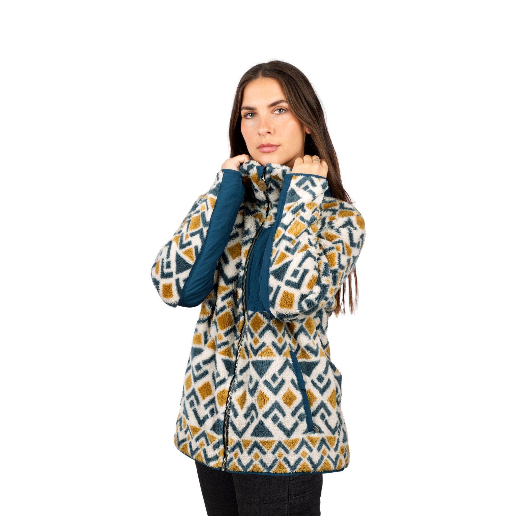 Chaqueta Shaggy Waves Mujer Falcone-1