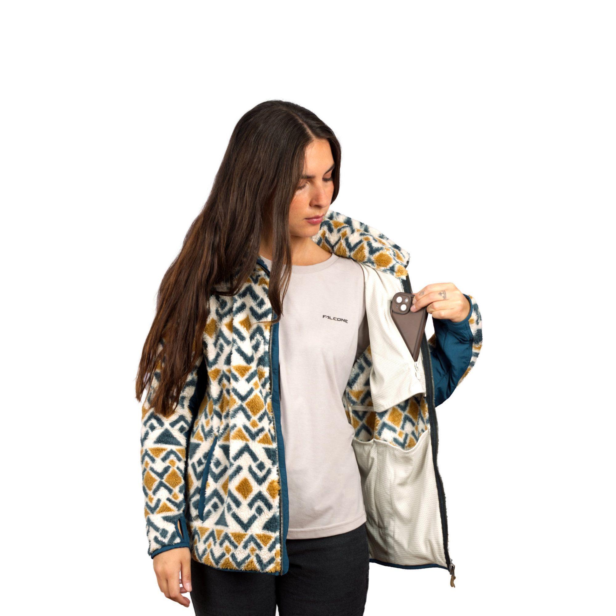 Chaqueta Shaggy Waves Mujer Falcone-4