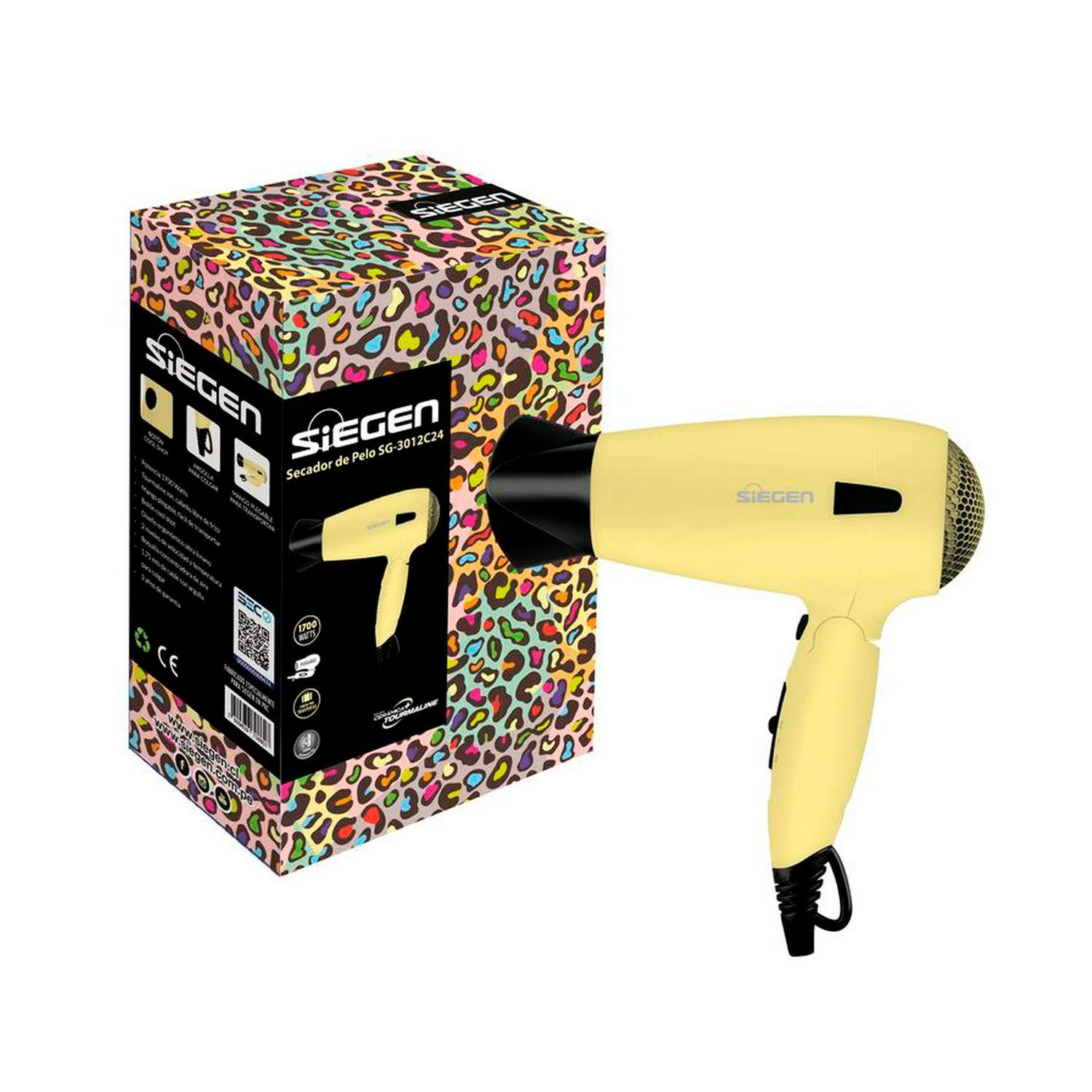 Secador de pelo Siegen SG-3012C24 Amarillo plegable 1700W-3