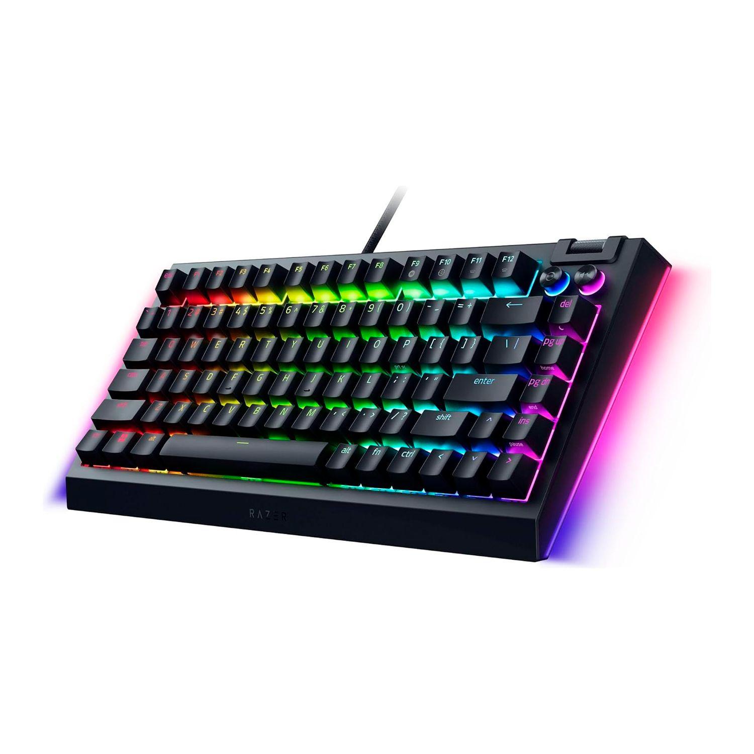 Teclado Razer Blackwidow V4 75% Black Ingles SW Naranjo RGB-1