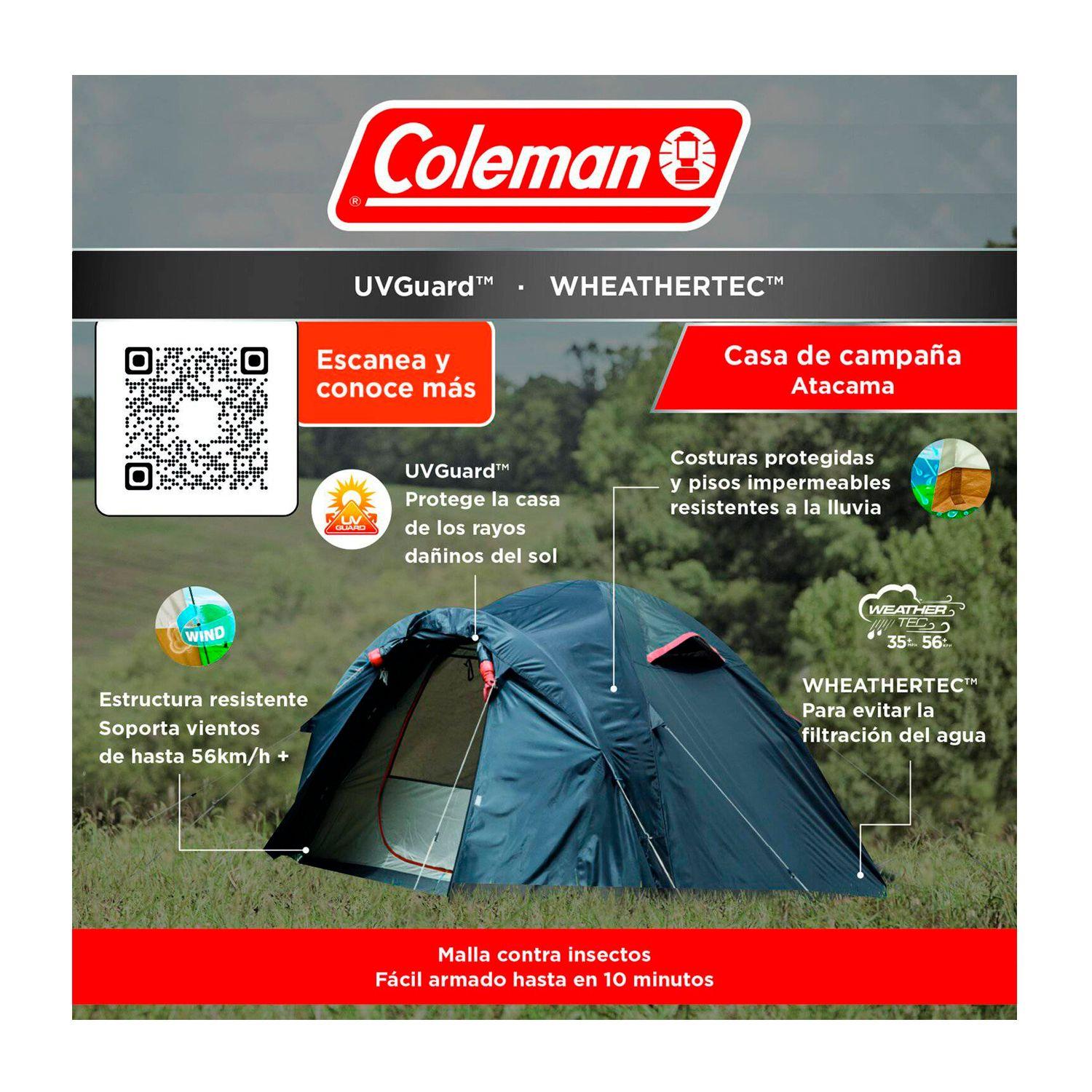 Carpa Coleman Atacama 4 Personas Domo Impermeable-3