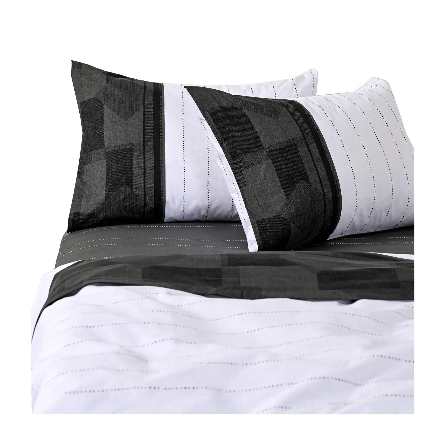 Quilt AF Tiedye Negro 2.0 + Sábanas 144H 50%Alg Estamp Kobu-1