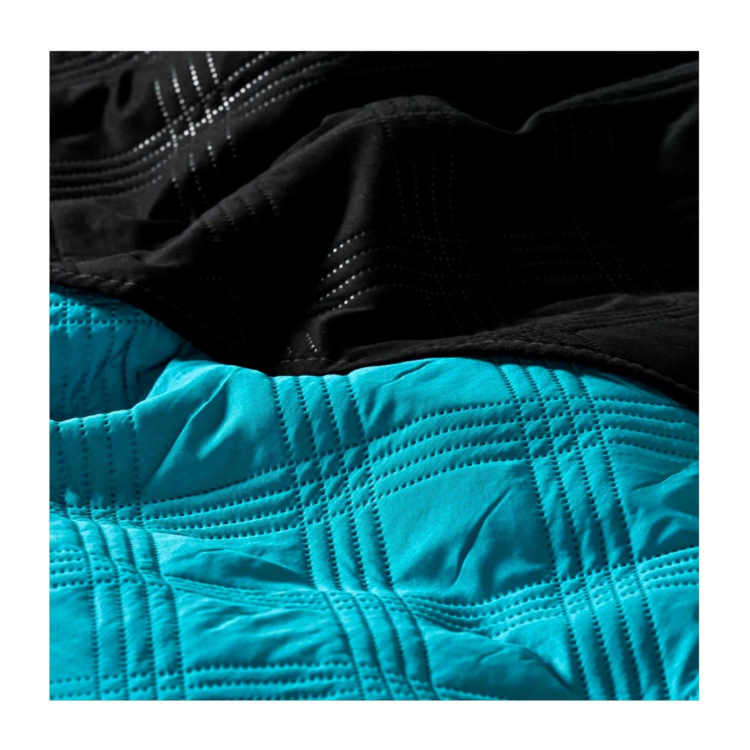 Quilt AF Bicolor Turq. Negro 2.0 + Sábanas 144H 50%Alg Dober-2