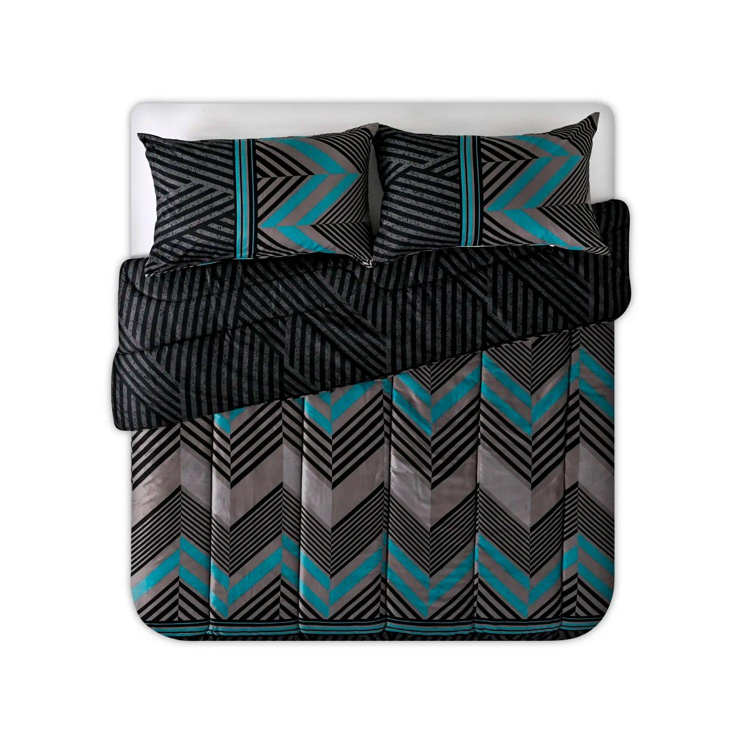 Plumón Reversible 2P + Sábanas 144H Cannon AF Estamp Tambo-2