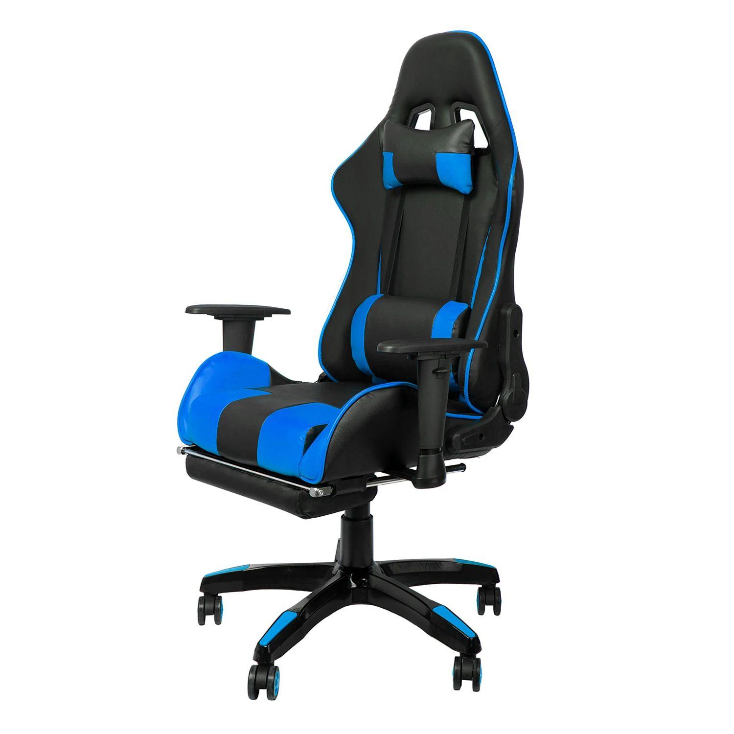 Silla Gamer Nibio GC181 Azul Reclinable 180° Brazo Ajustable-1