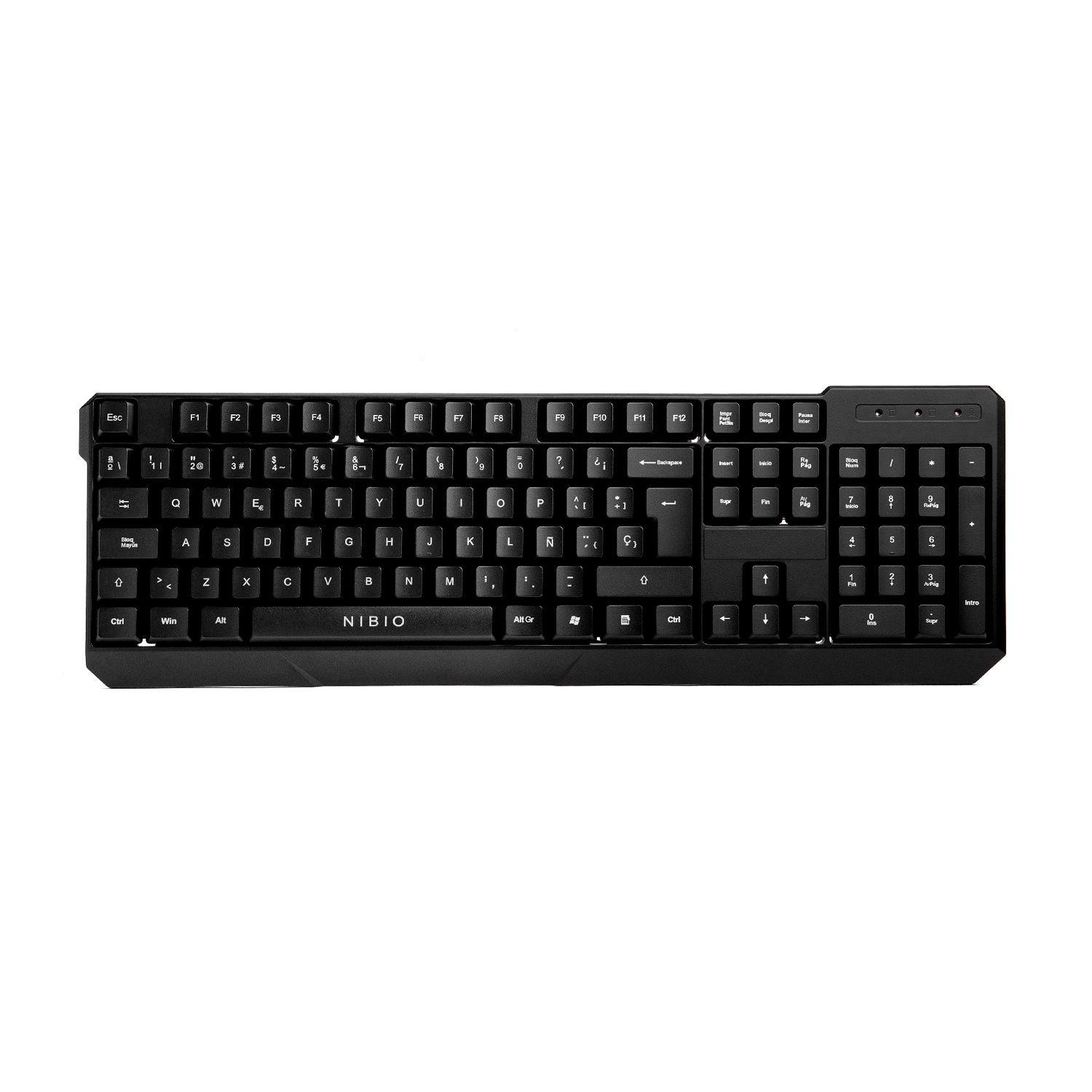 Kit Teclado Nibio Strike + Audífonos Nibio Zigma Rosado-1