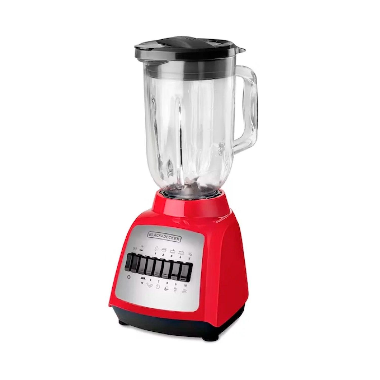 Licuadora Black+Decker BLBD210GR 1.25 Lt 550W Roja 10 Vel-0