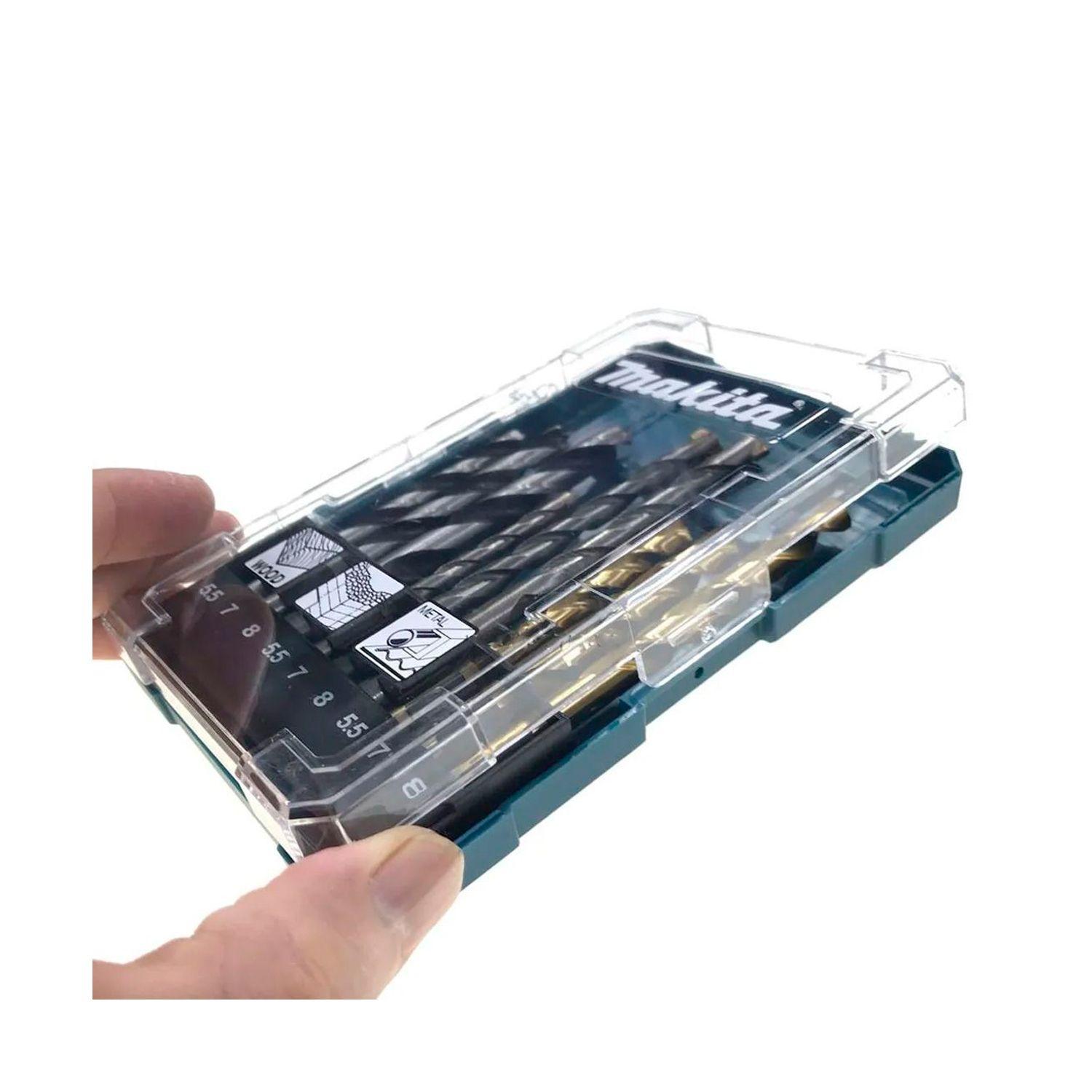 Set de Brocas Makita D-71978 Metal Madera Concreto 9 Piezas-2