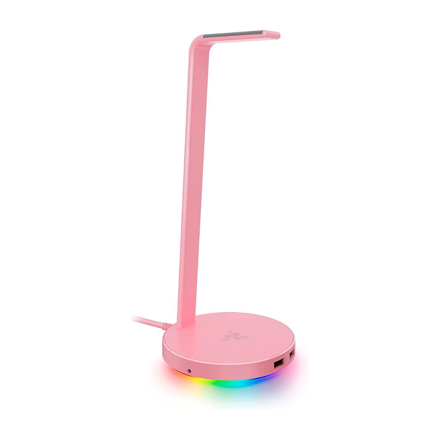 Soporte de Audífonos Razer Base Station V2 Quartz Rosado RGB-0