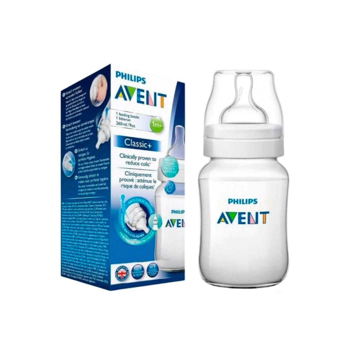 Mamadera Avent Anticólicos 1m+ 260ml Libre BPA-3