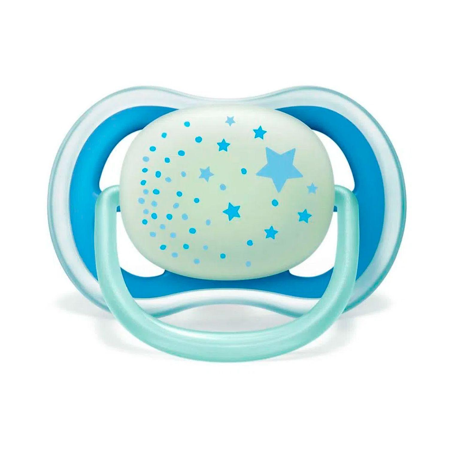 Pack X2 Chupete Avent Ultra Air Night 6-18m Azul-3