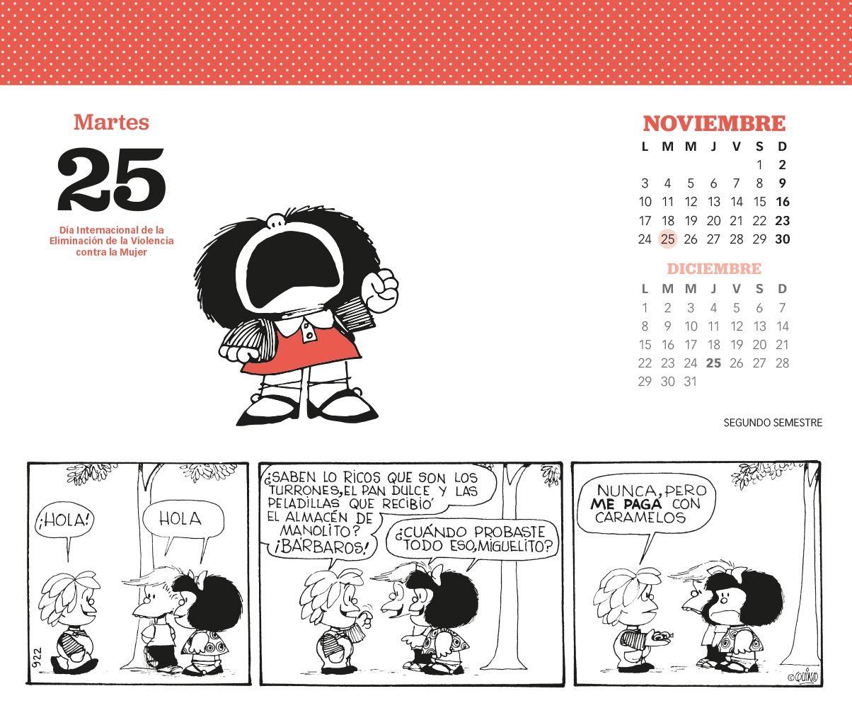 Mafalda 2025 Calendario Caja - Turquesa | Quino | 605-2
