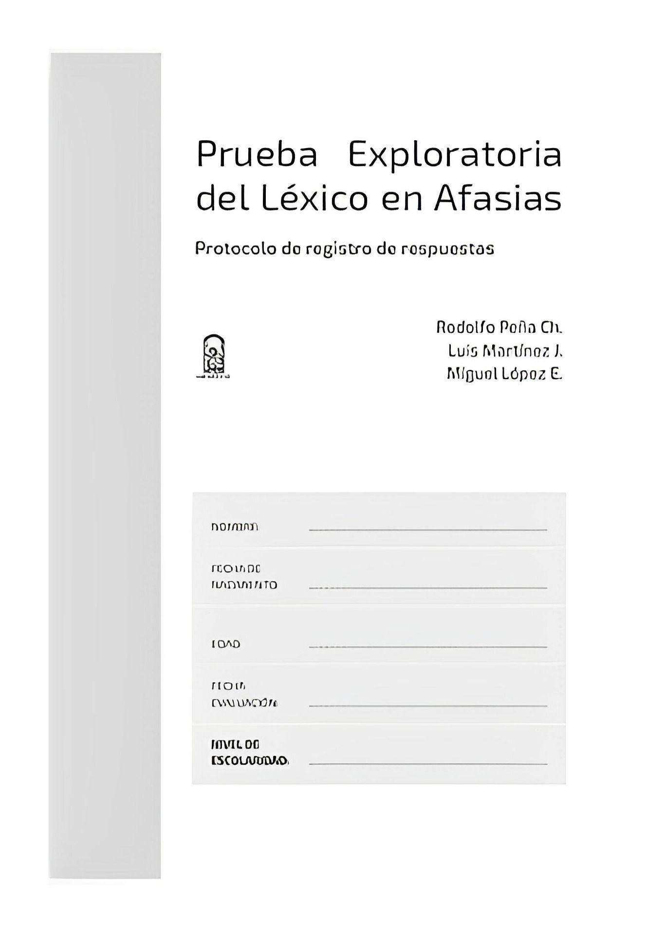 PROTOCOLO DE RESPUESTA TEST AFASIA SET 10 UNIDADES | RODOL-0