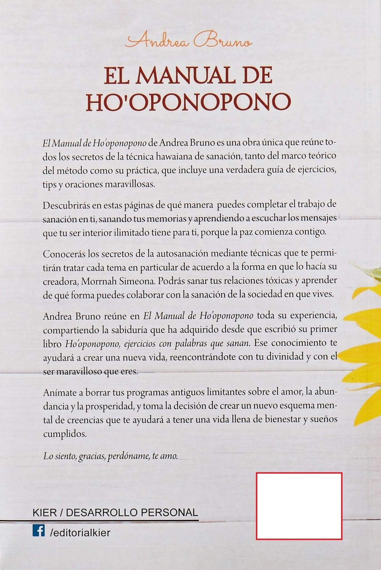 Libro El Manual De Ho´Oponopono -900--1