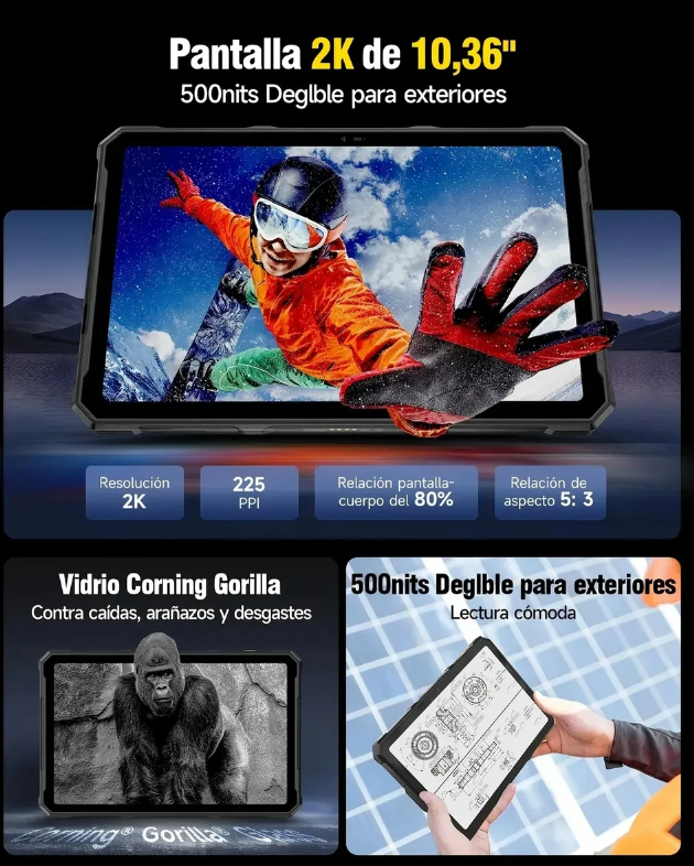 Tablet Armor Pad 4t Ultra 16gb 256gb Cámara Térmica Negro-4