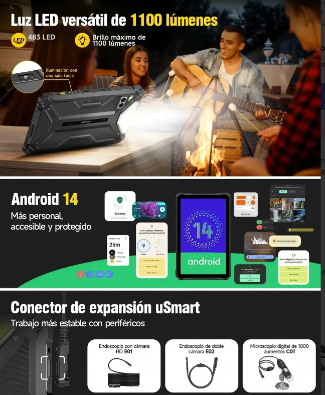 Tablet Armor Pad 4t Ultra 16gb 256gb Cámara Térmica Negro-7
