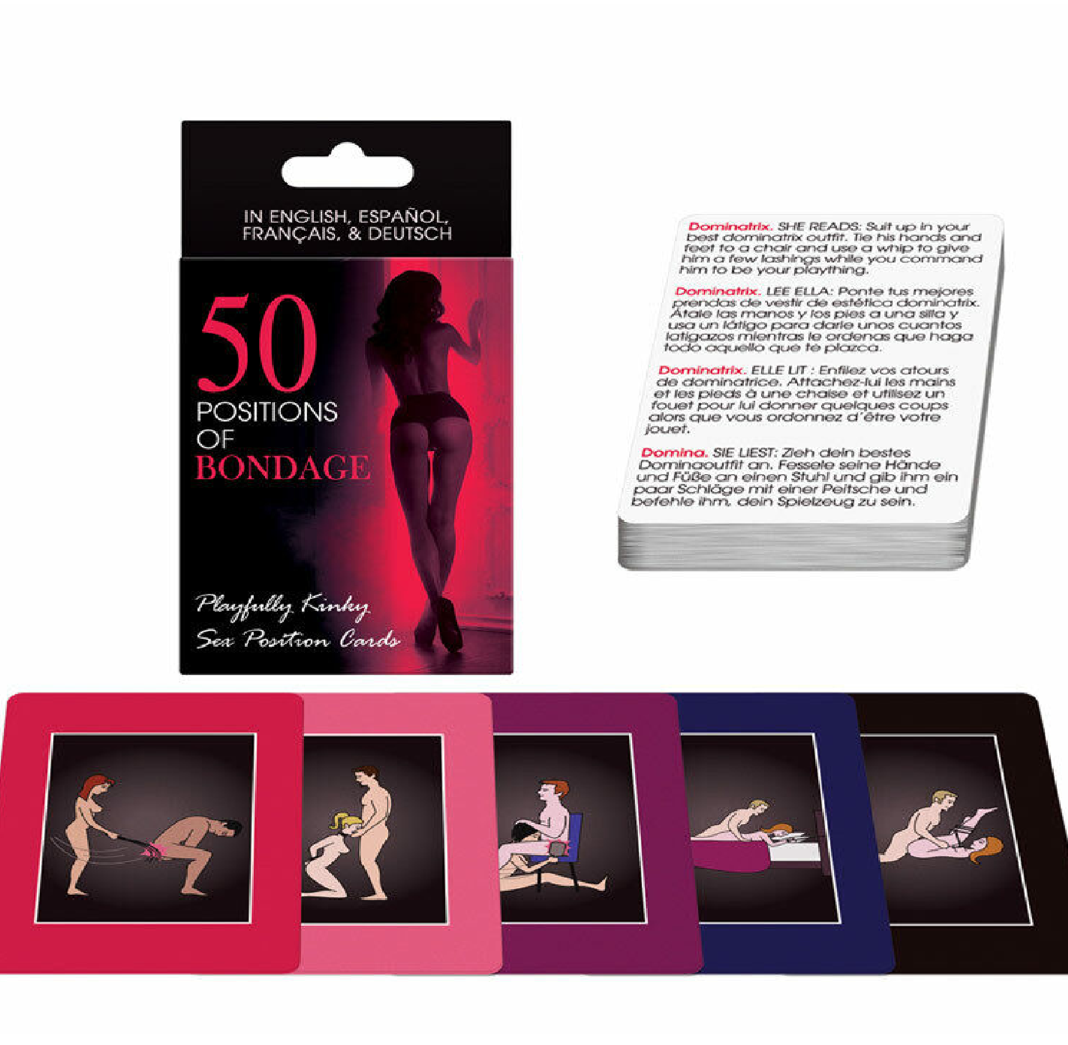 Juego De Mesa Sexual, Cartas 50 Posiciones De Bondage-1