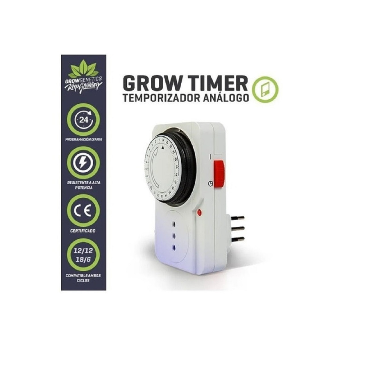 Timer Análogo - Grow Genetics - Temporizador Análogo B12-2