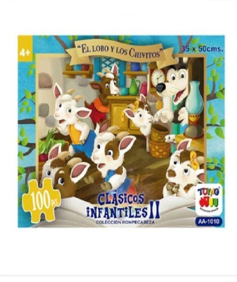 Puzzle 100 Pcs - El Lobo Y Los Chivitos J2-0
