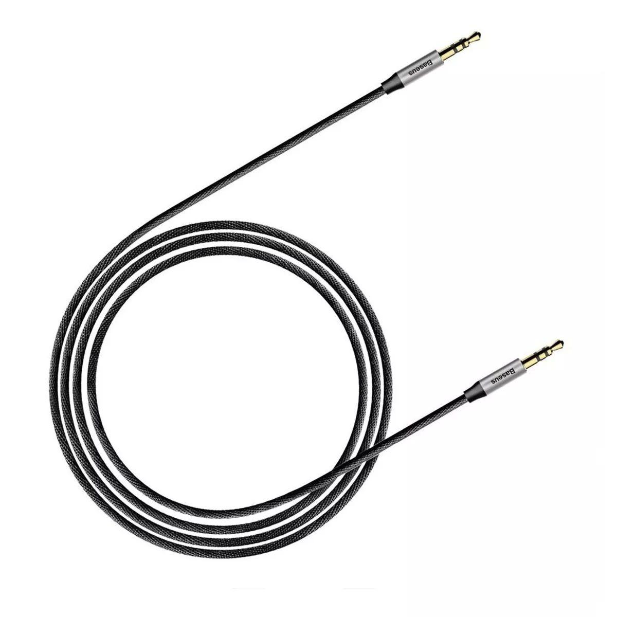 Cable Auxiliar 3.5mm Yiven M30 1 Metro Baseus Negro-2