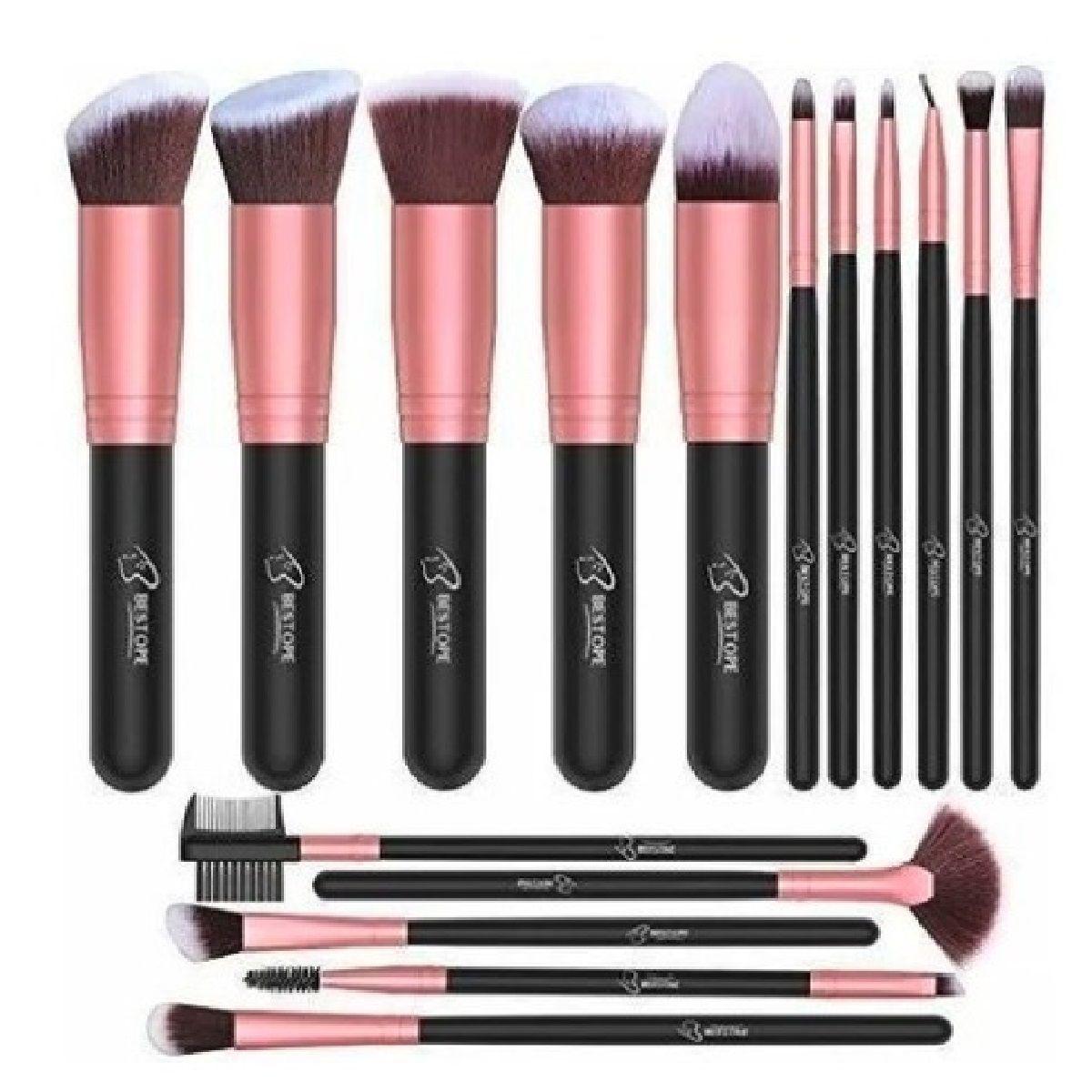 Bestope Pinceles De Maquillaje 16 Piezas Juego Pinceles B15-1