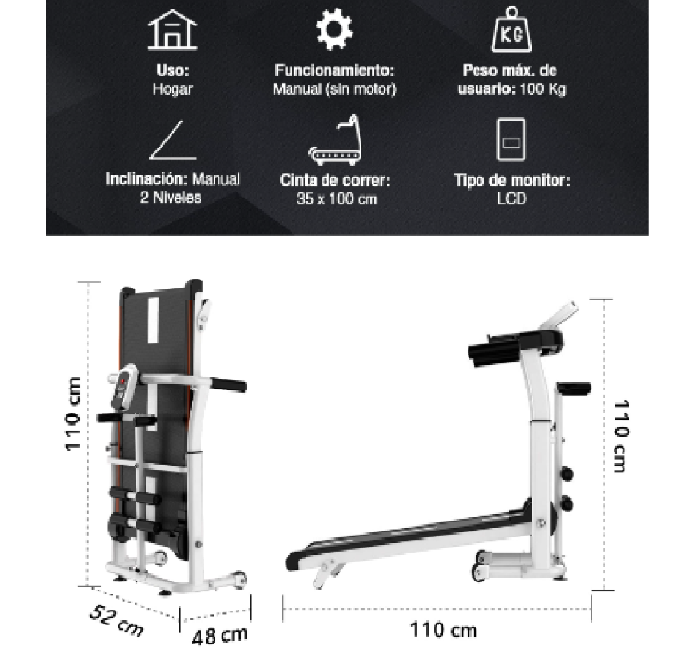 Caminadora Plus Qs200 Atletis Venta Solo Santiago-1