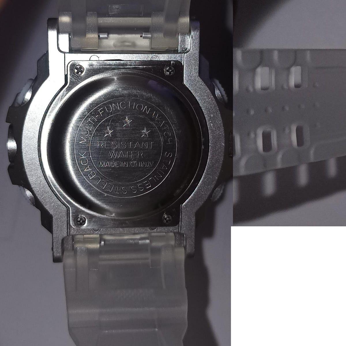 Reloj  Deportivo Blanco Transparente Resistente Agua-3